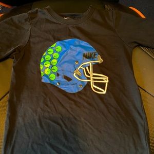 Boys football helmet dri fit shirt